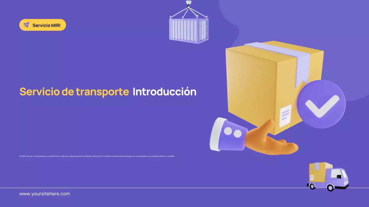 anuncio púrpura de transporte moderno