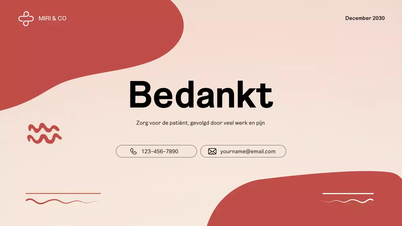 Rood Modern Ondernemingsplan