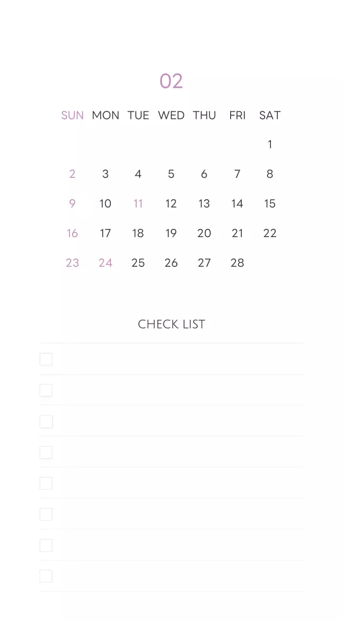 白と黒のシンプルな2025年版数字卓上カレンダー