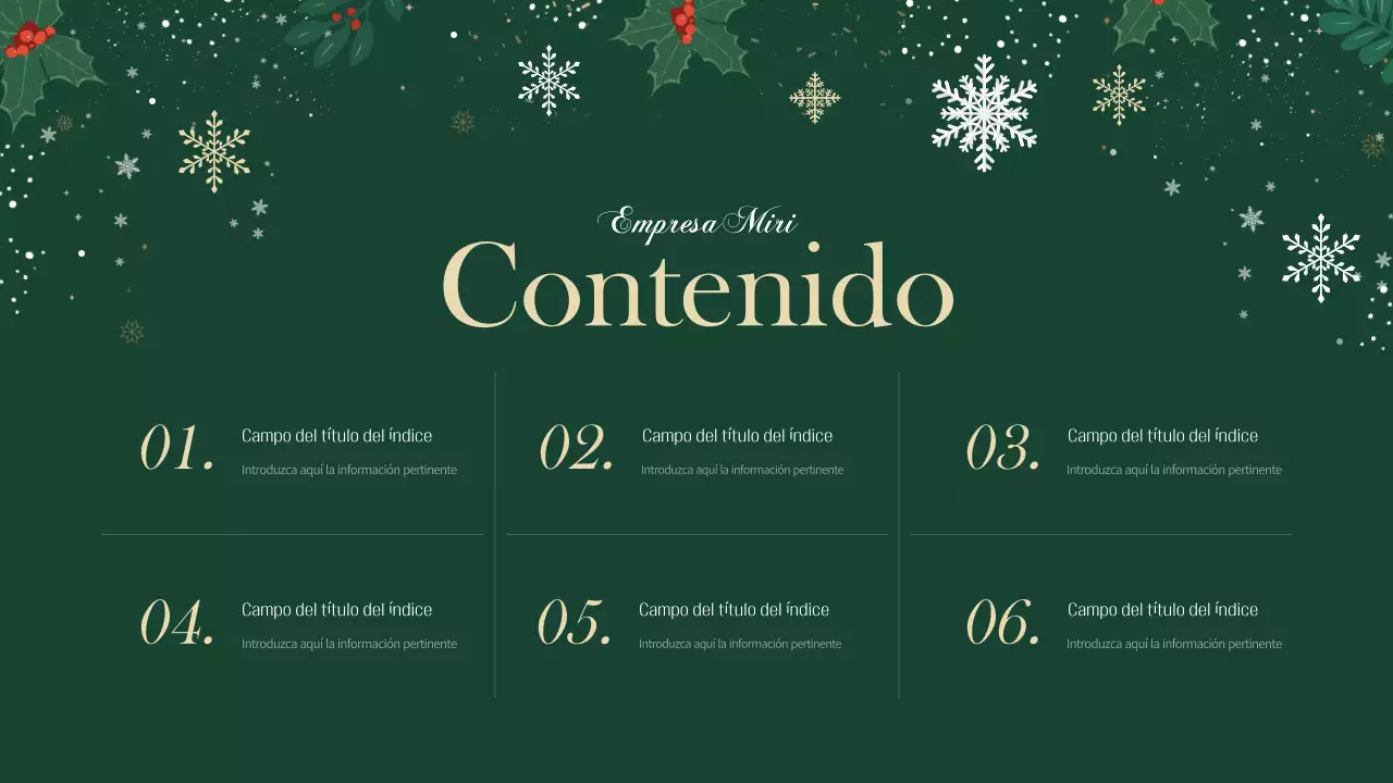 Una lujosa agenda de Navidad en verde