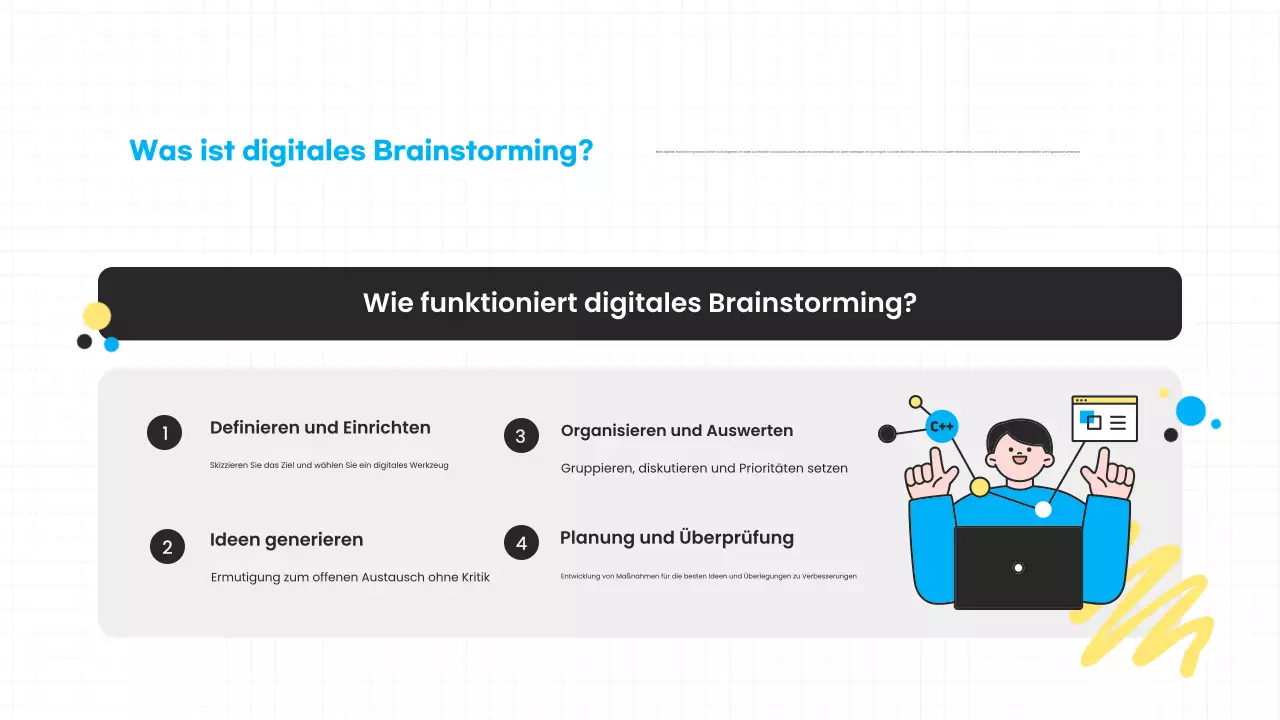 blue modern brainstorming präsentation