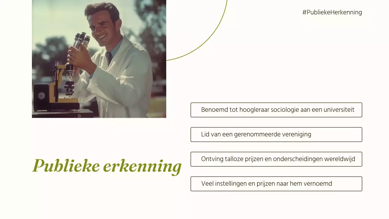 groen klassieke biografie presentatie