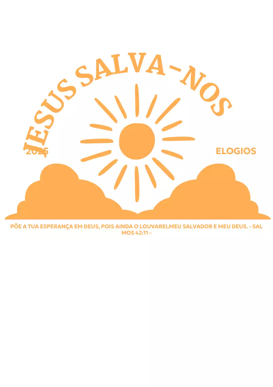 Promover uma igreja simples com uma ilustração do sol a nascer acima das nuvens