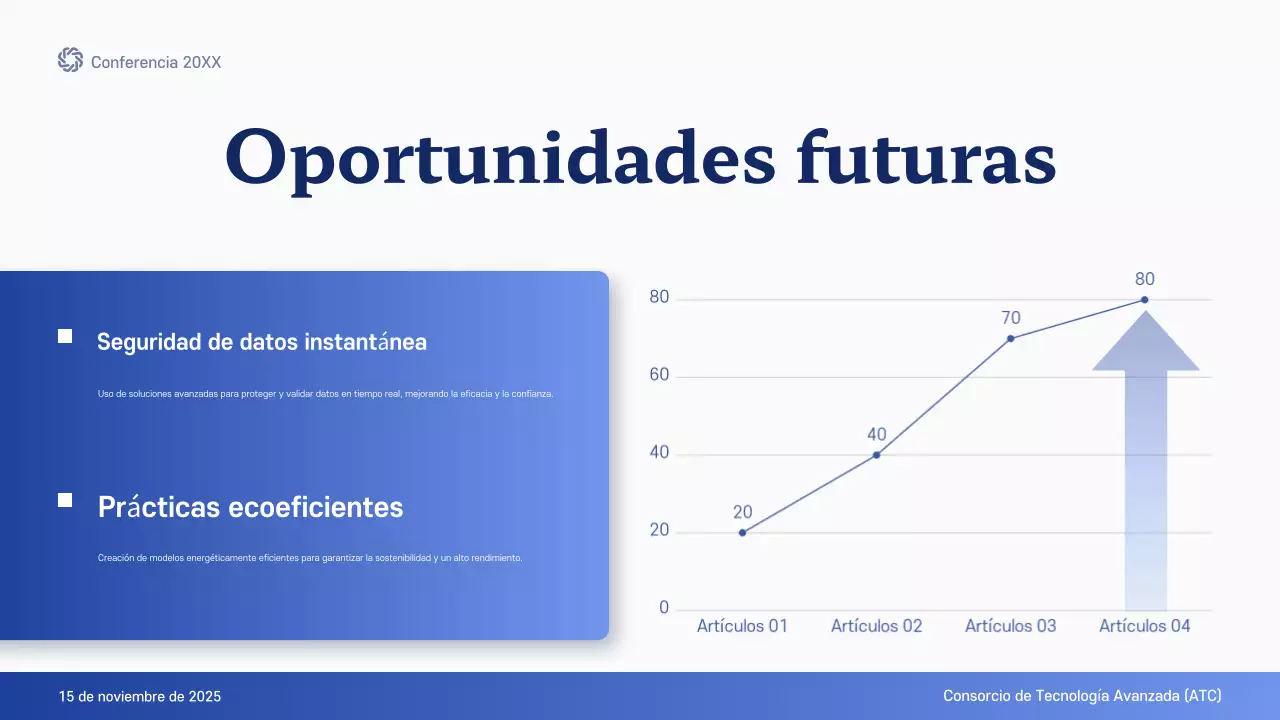 anuncio de la conferencia blue modern future