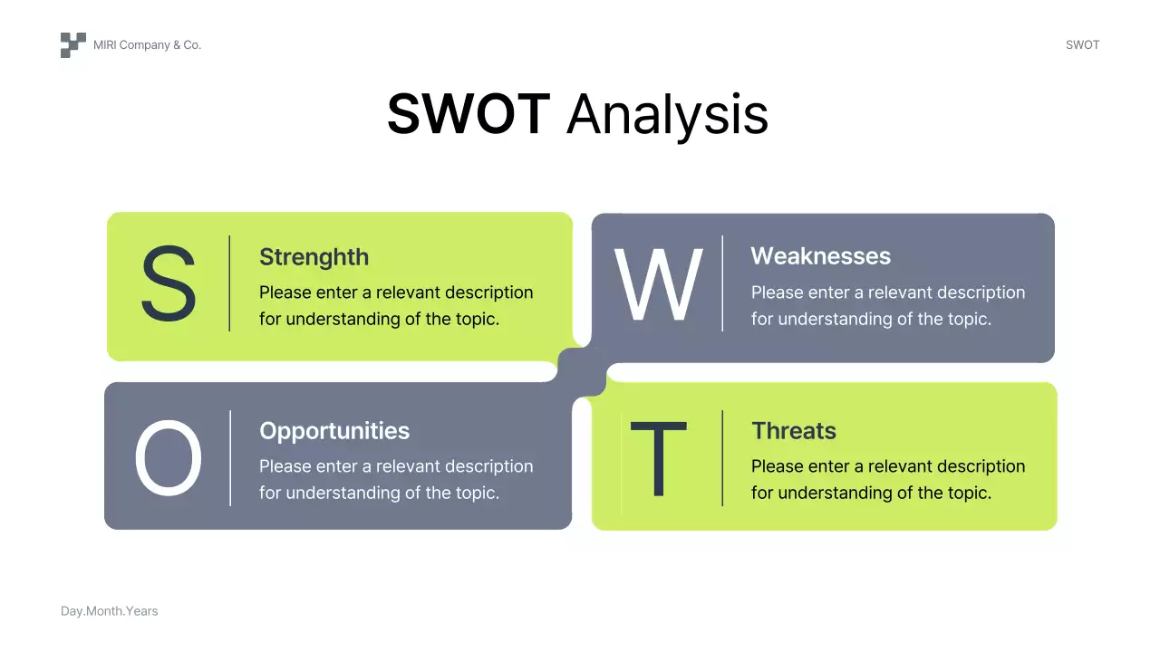 녹색 기하학적 전략 제안 프레젠테이션
