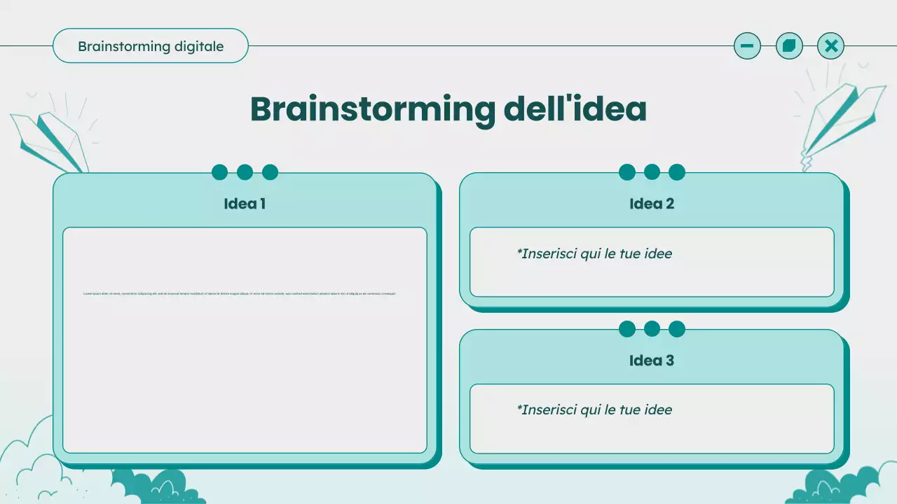 Guida alle idee per il Brainstorming moderno in verde acqua