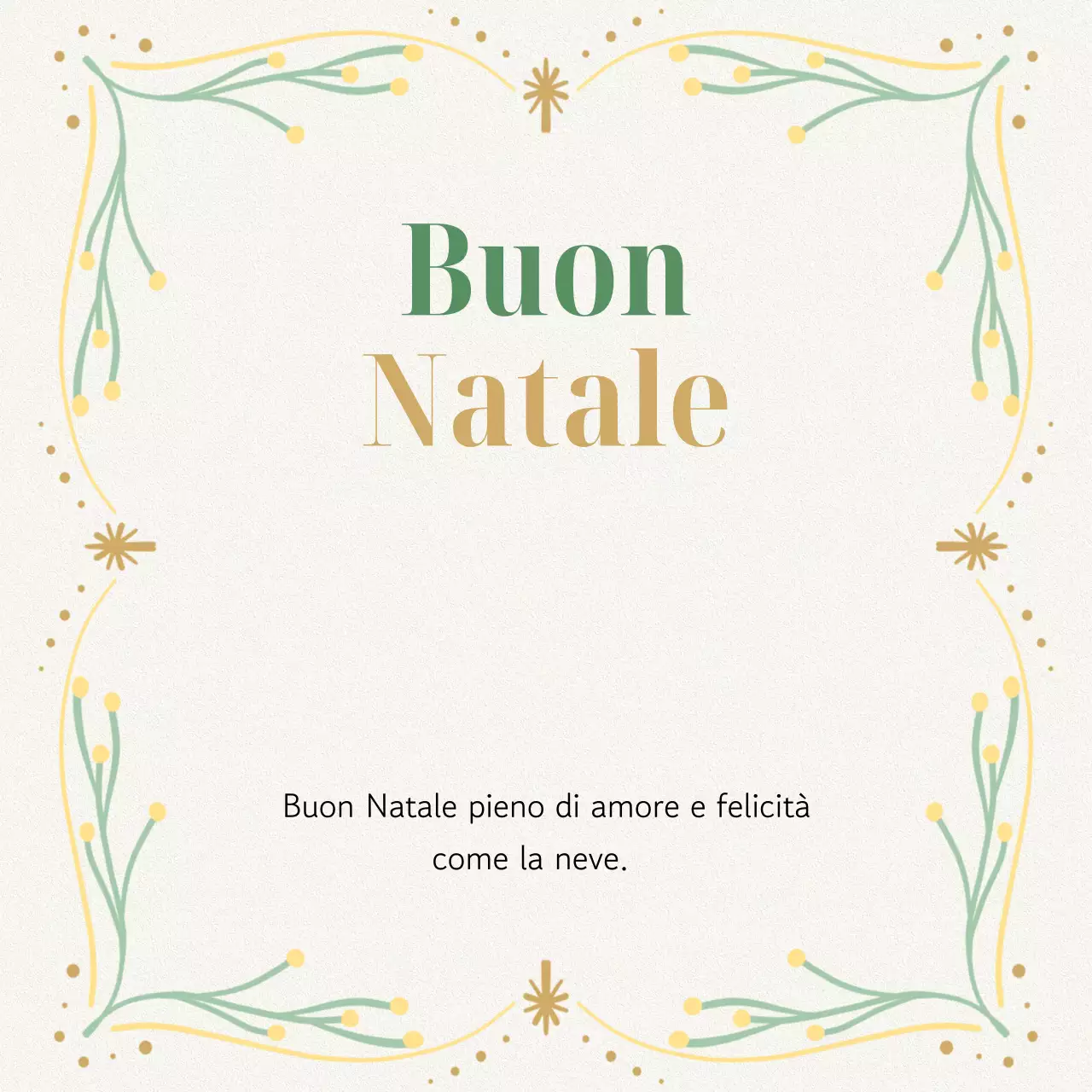 Biglietto di Natale classico beige