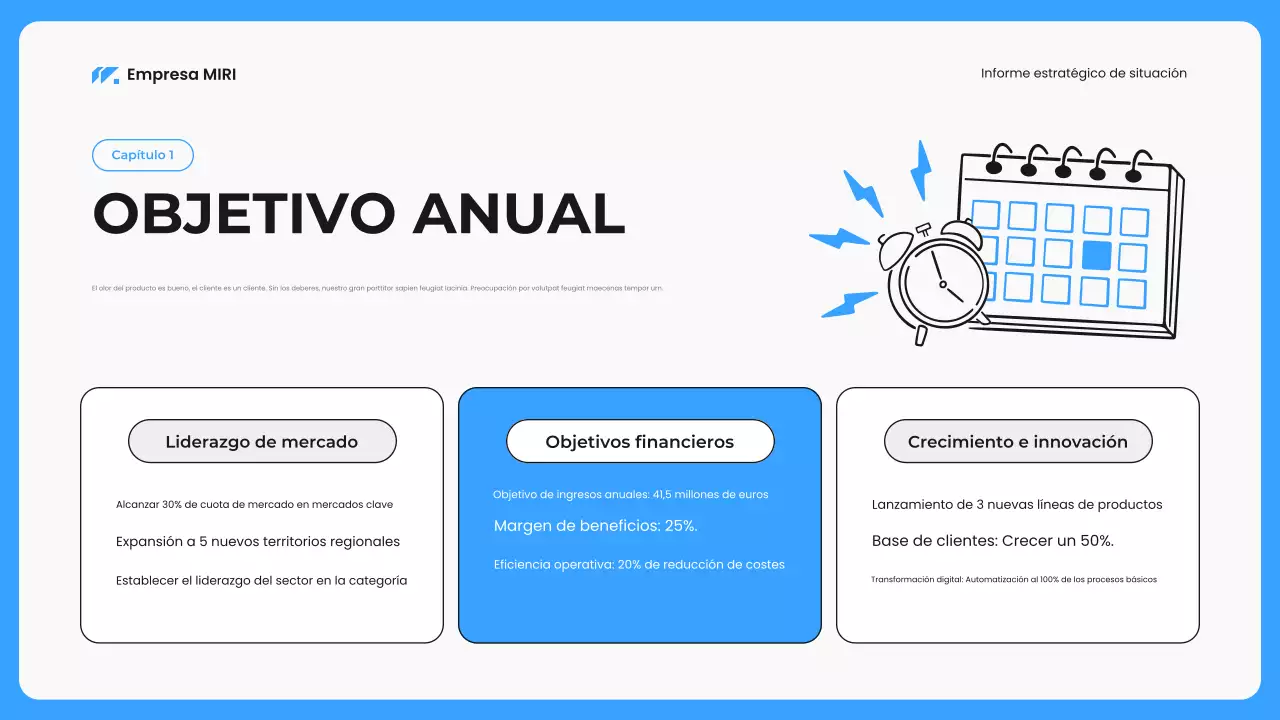 blue modern business report