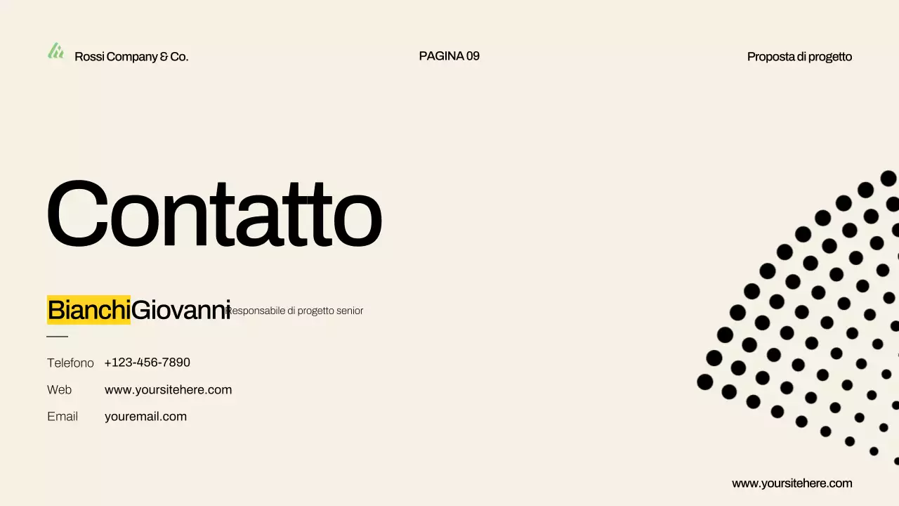 presentazione della proposta di progetto verde moderno