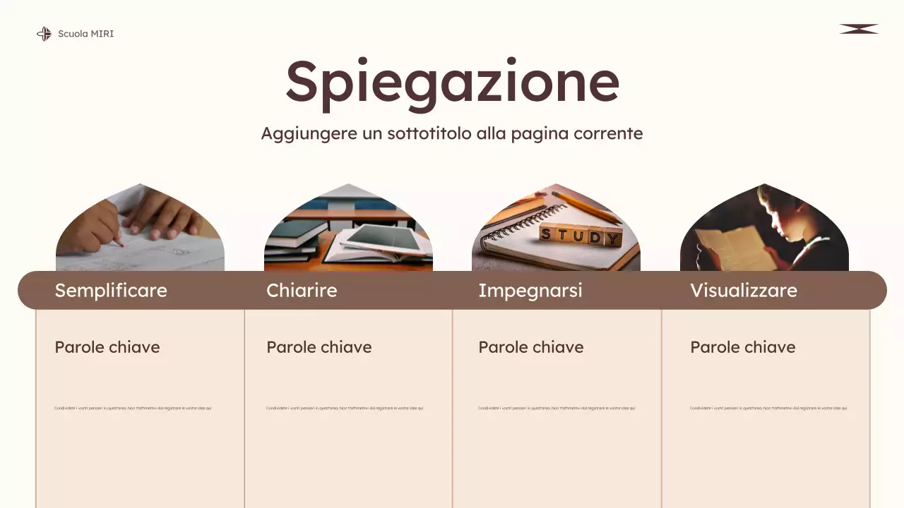 classe di educazione moderna beige