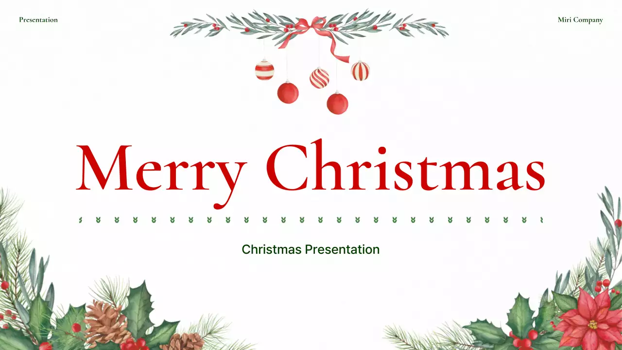 Red Traditional Christmas Presentation