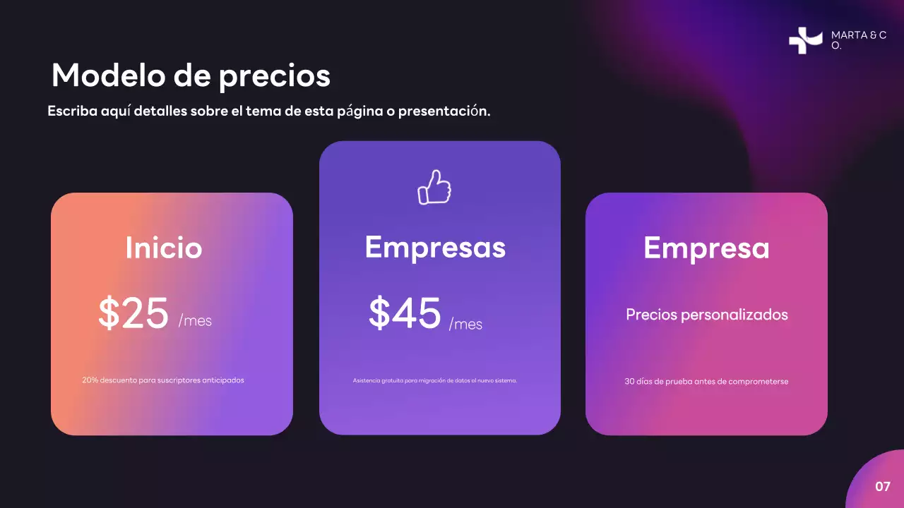 Plan de negocio Purple Modern