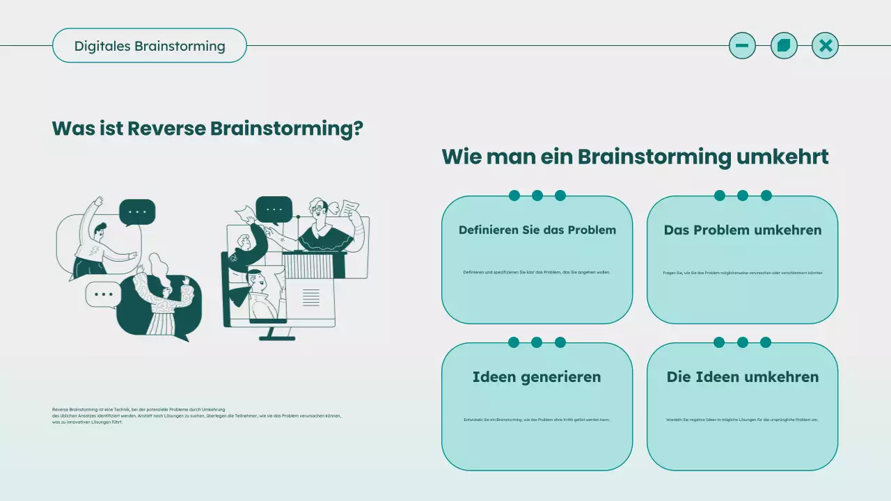 Teal Modern Brainstorming-Ideenleitfaden
