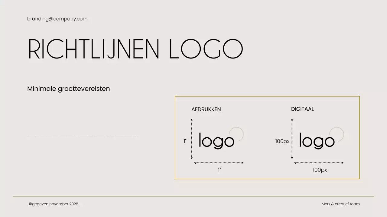 beige moderne merkgids