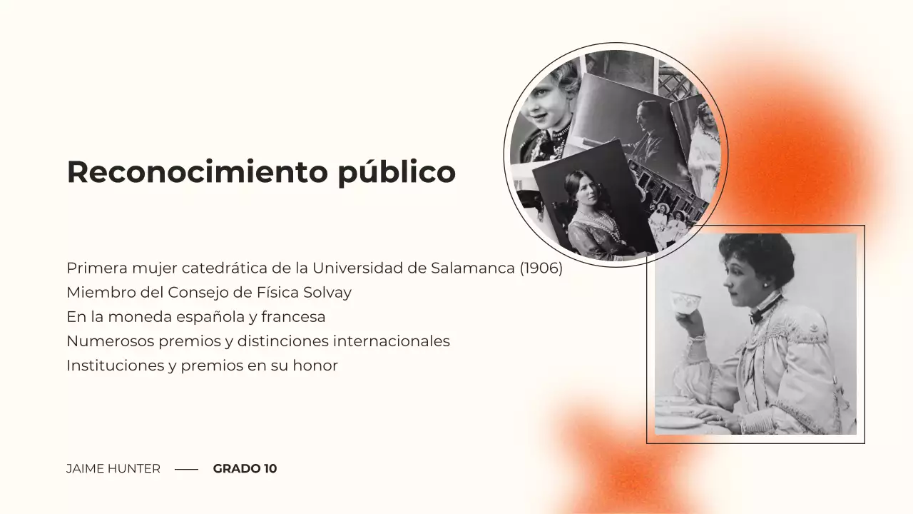 negro y naranja presentación del curso de biografía moderna