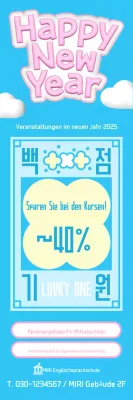 Hellblaue niedliche Bildungsveranstaltung