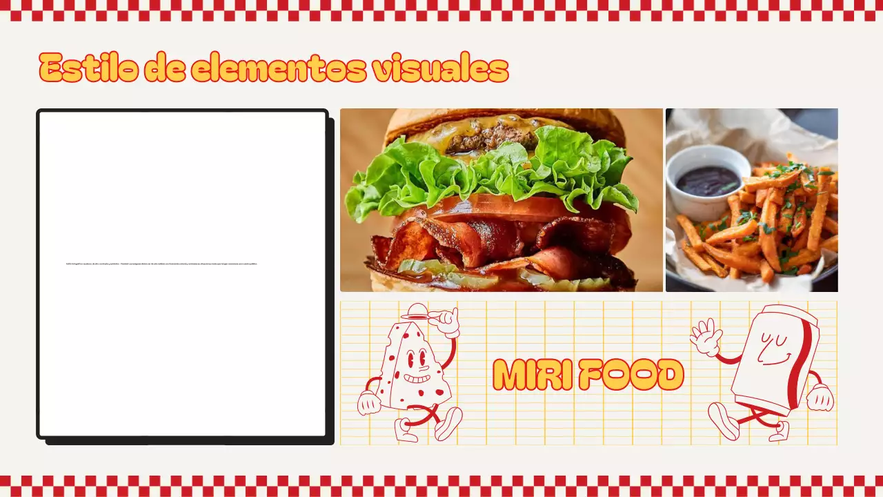 directriz de la marca retro roja