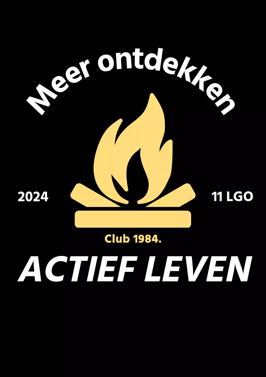 Eenvoudige campingpromotie met een kampvuurpictogram