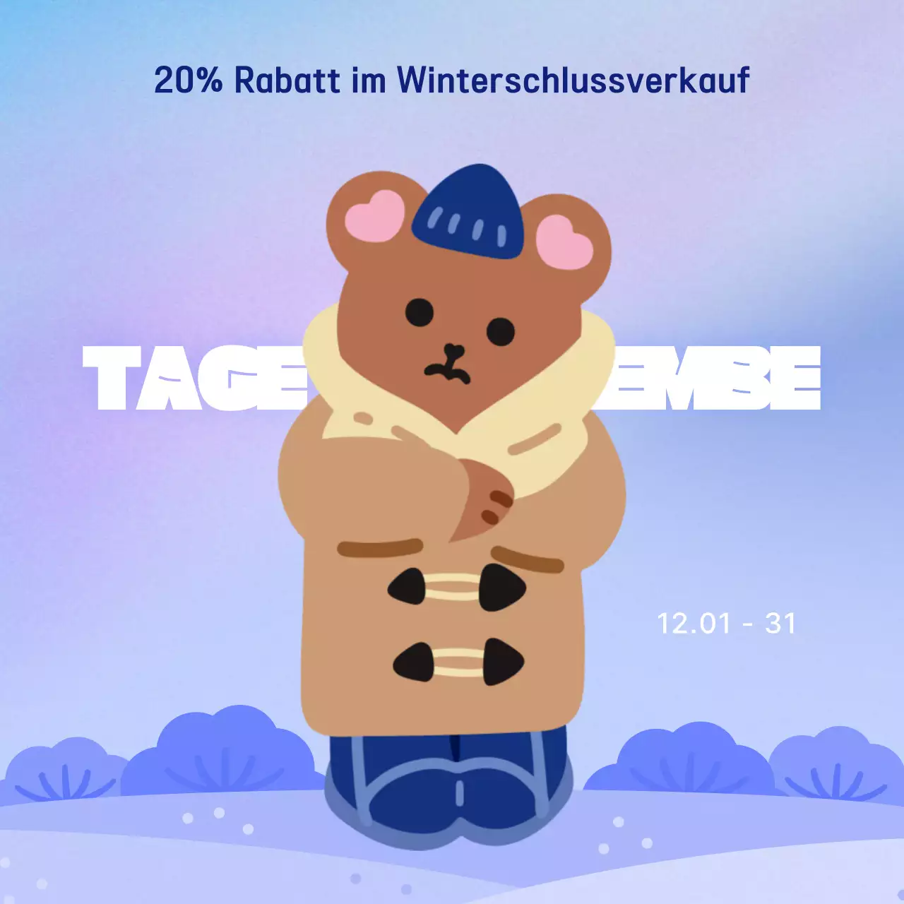 Bewerben Sie Ihre Winterveranstaltungen in Hellblau