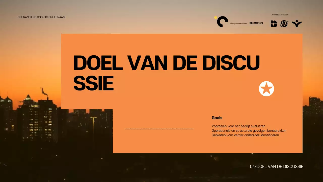 Aankondiging Orange Modern Conferentie