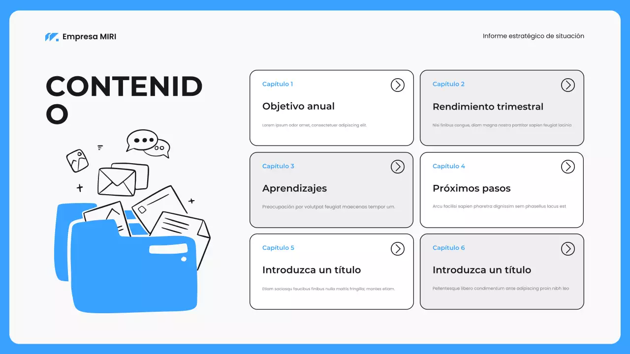 blue modern business report