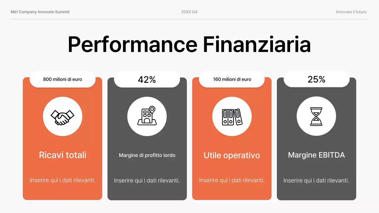 presentazione aziendale moderna arancione