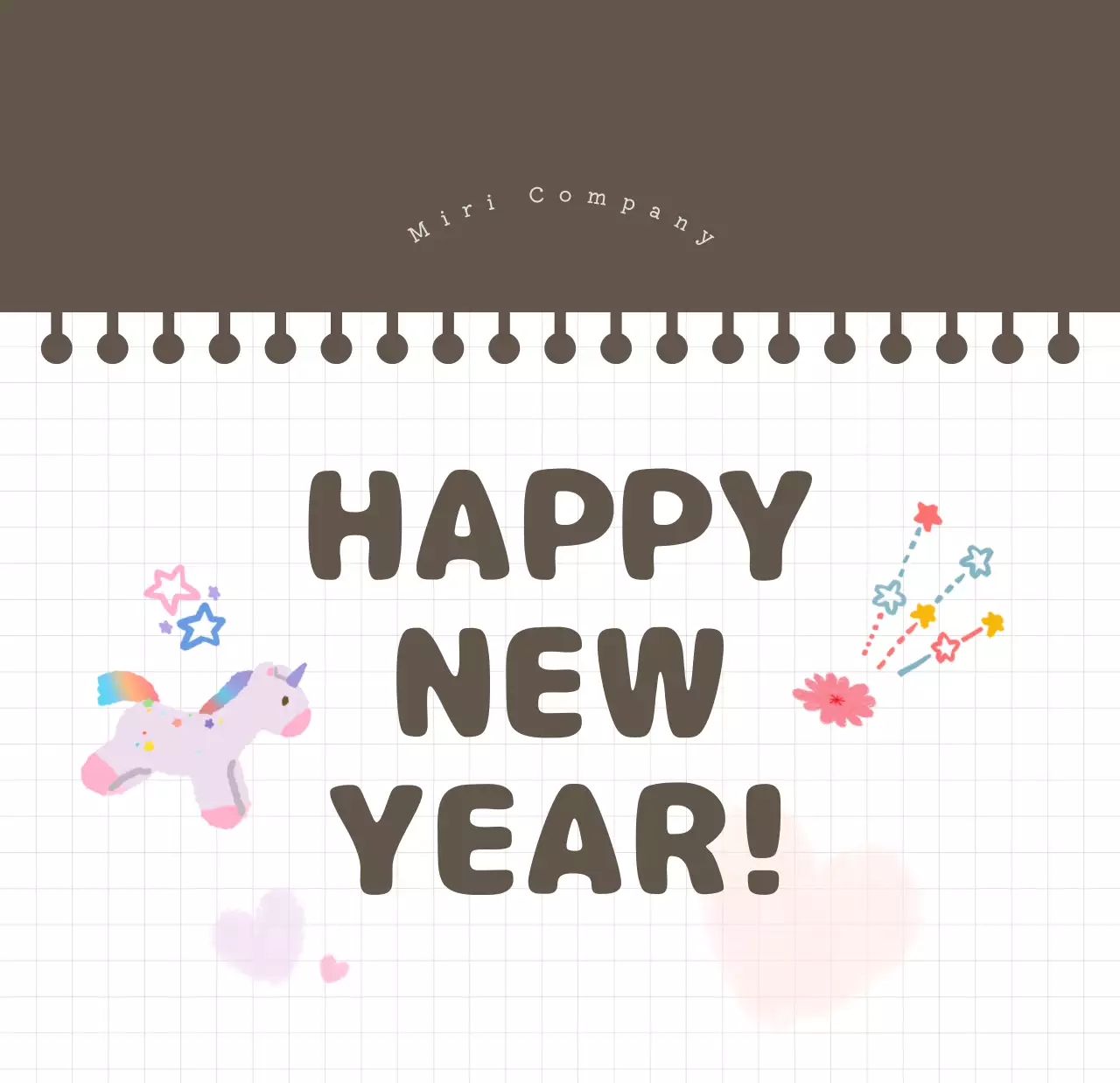 カラフルでかわいいイラストカレンダー