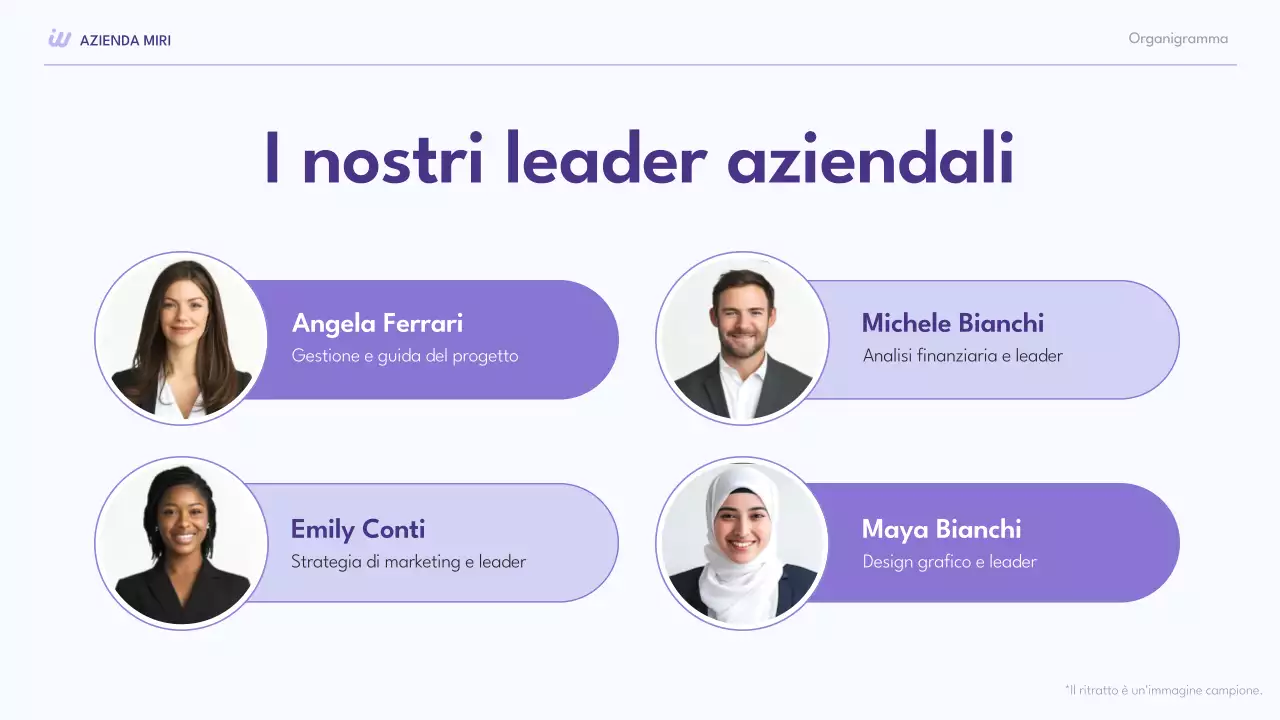 collezione moderna di organigrammi viola