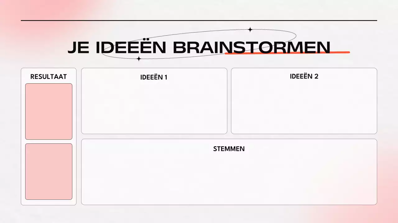 Oranje en grijze brainstormpresentatie