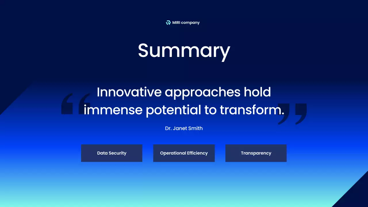 블루 모던 테크놀로지 프리젠테이션