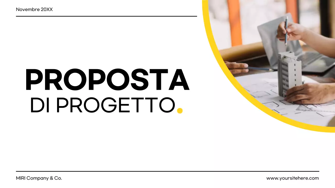 documento di progetto giallo moderno