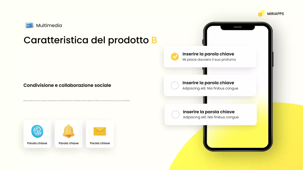 promozione mobile gialla e moderna