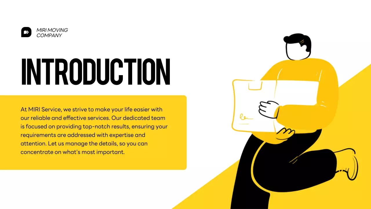 Yellow Modern Moving Promotion Presentation