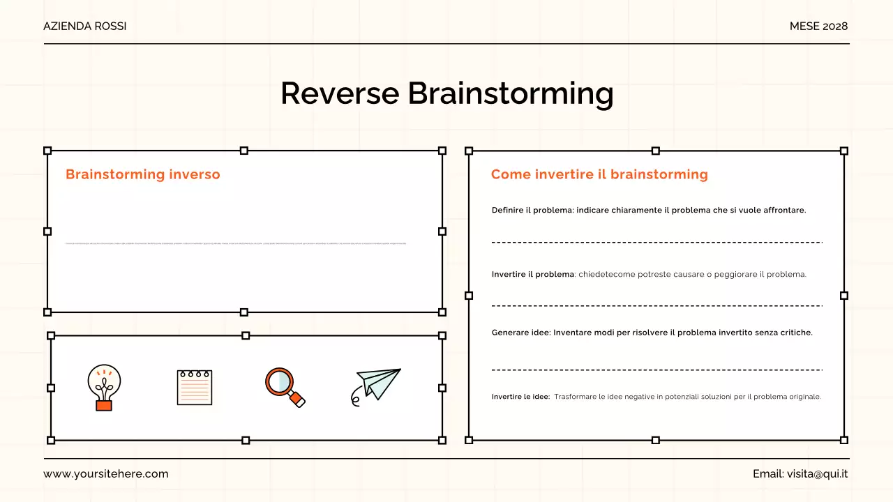 Guida al brainstorming moderno arancione
