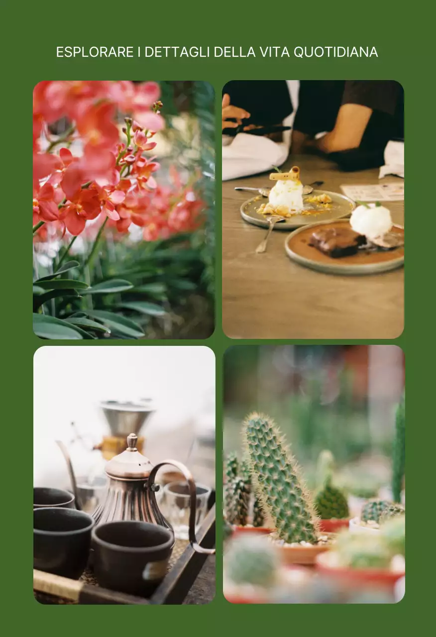 Set di cartoline di viaggio sulla natura astratta