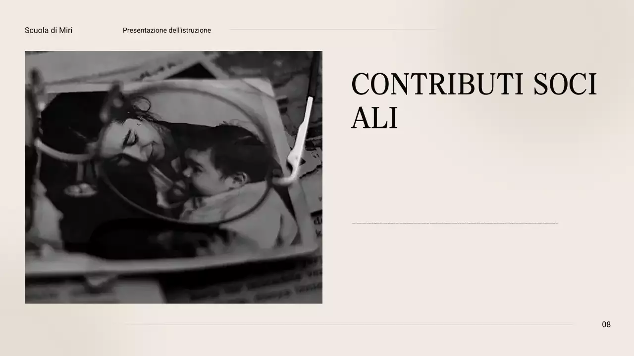 Nero e beige Vintage Minimal Esplorando la vita di Marie Curie Materiale di classe