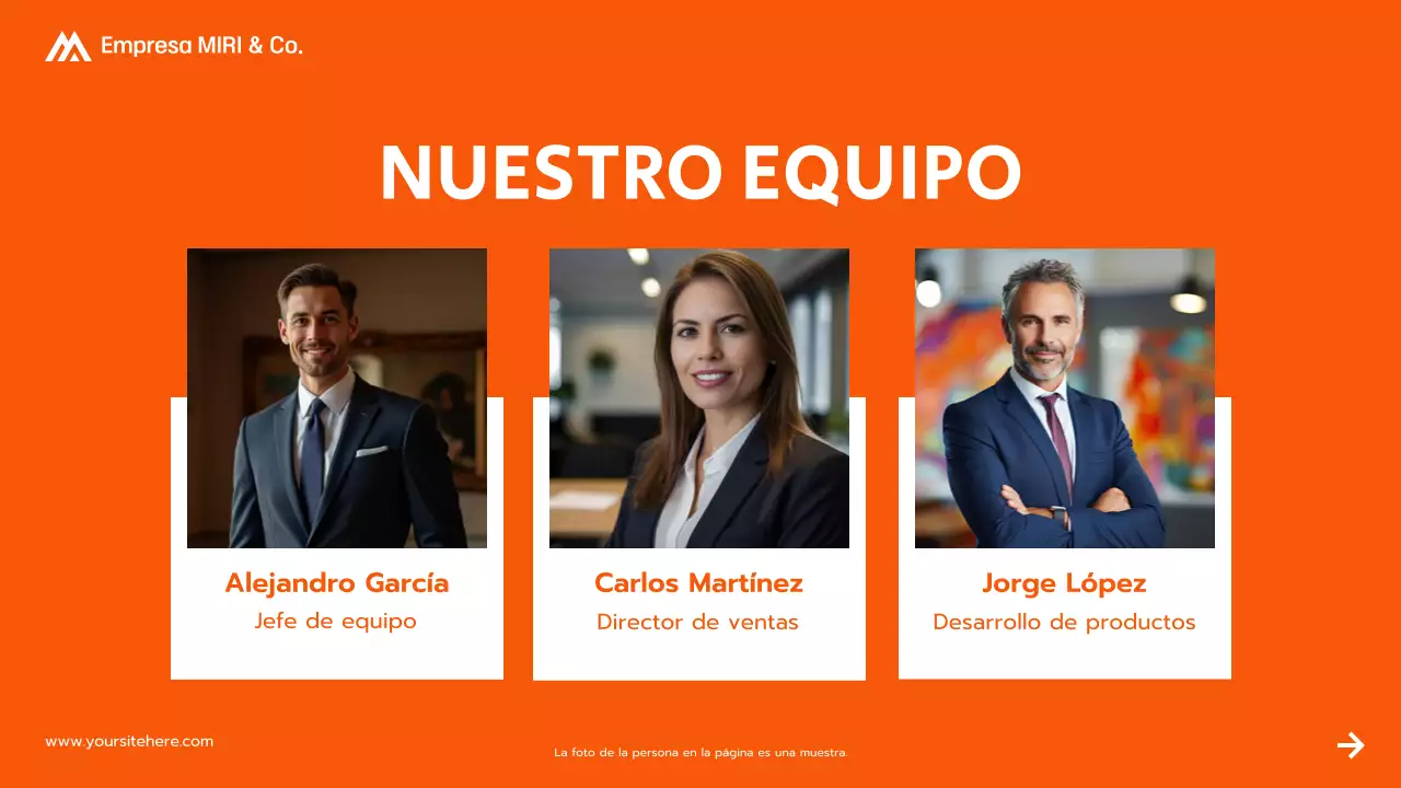 presentación de la propuesta de proyecto orange modern