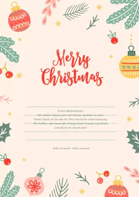 Beigefarbene gemütliche Weihnachtskarte