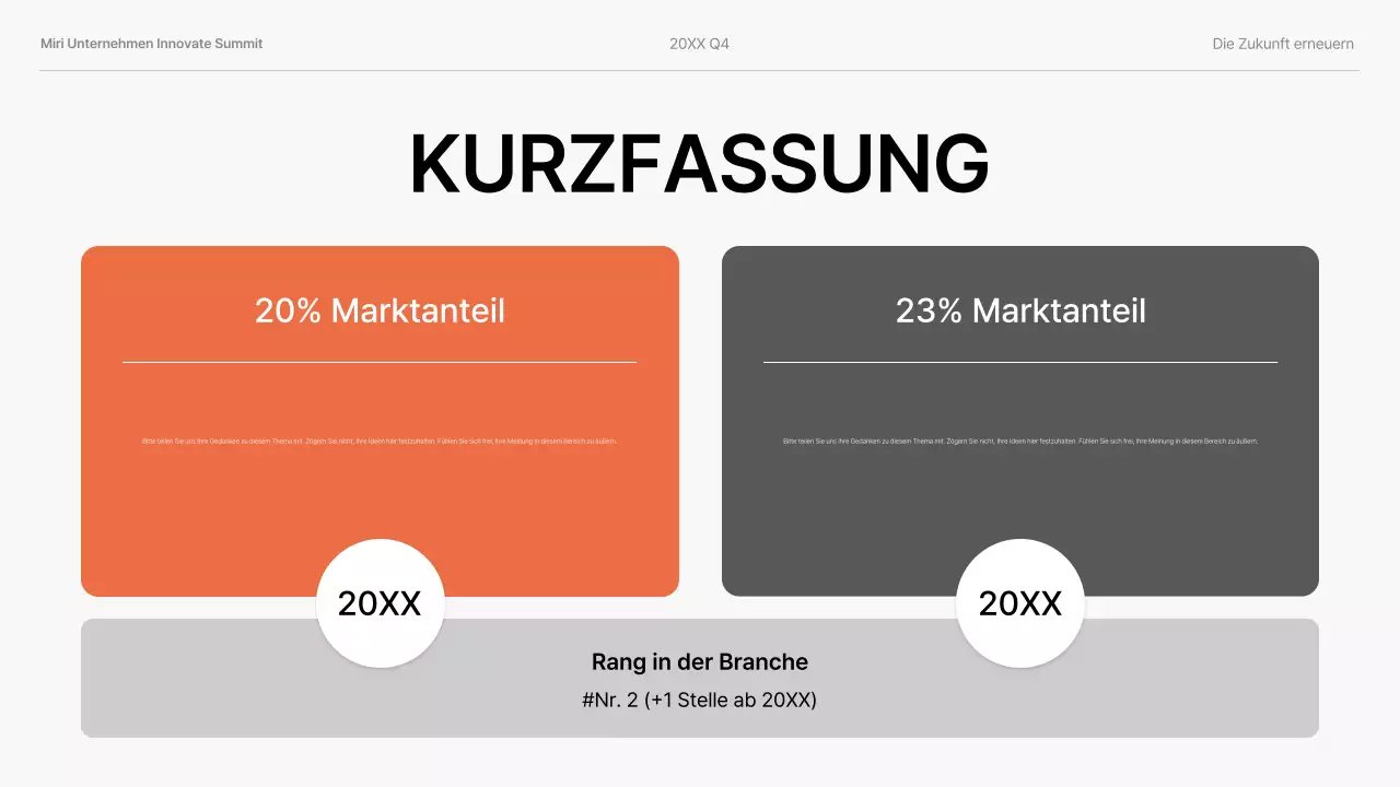 orange moderne Geschäftspräsentation