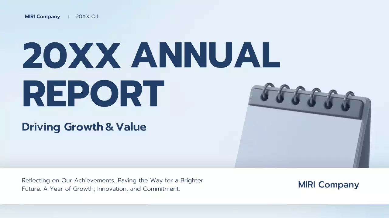 Blue Professional Business Report Presentation