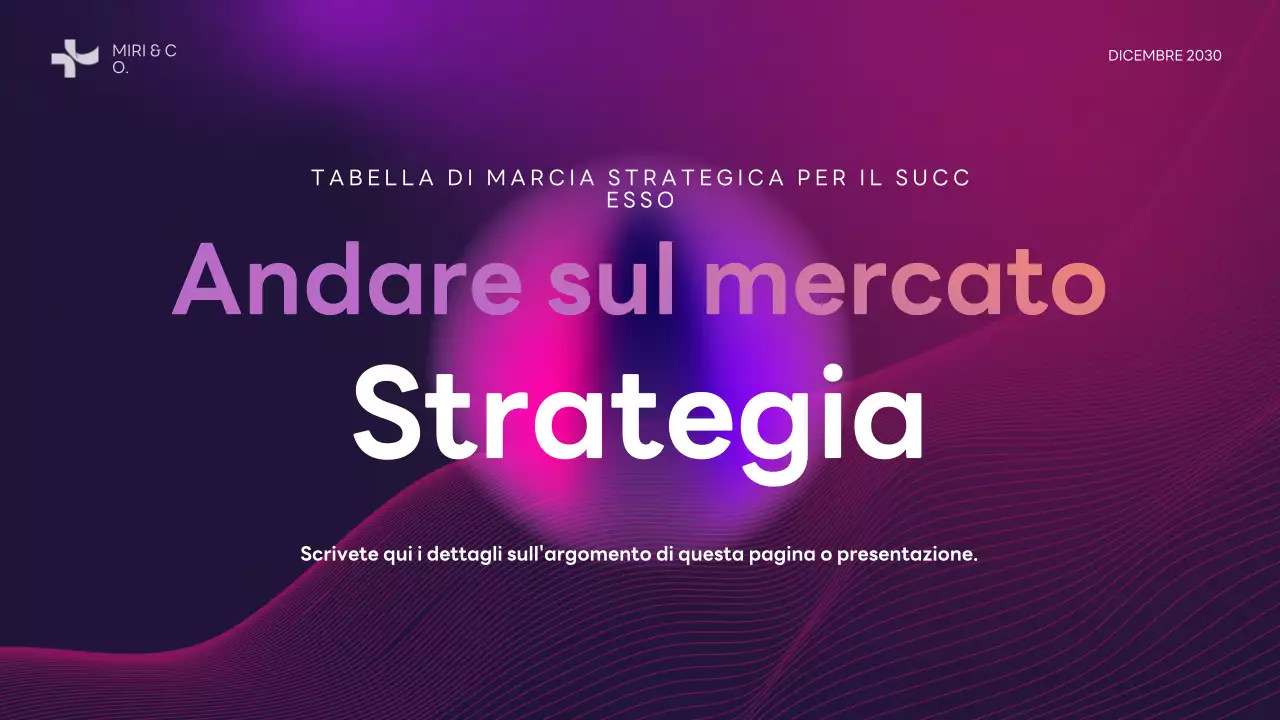 Piano aziendale moderno viola