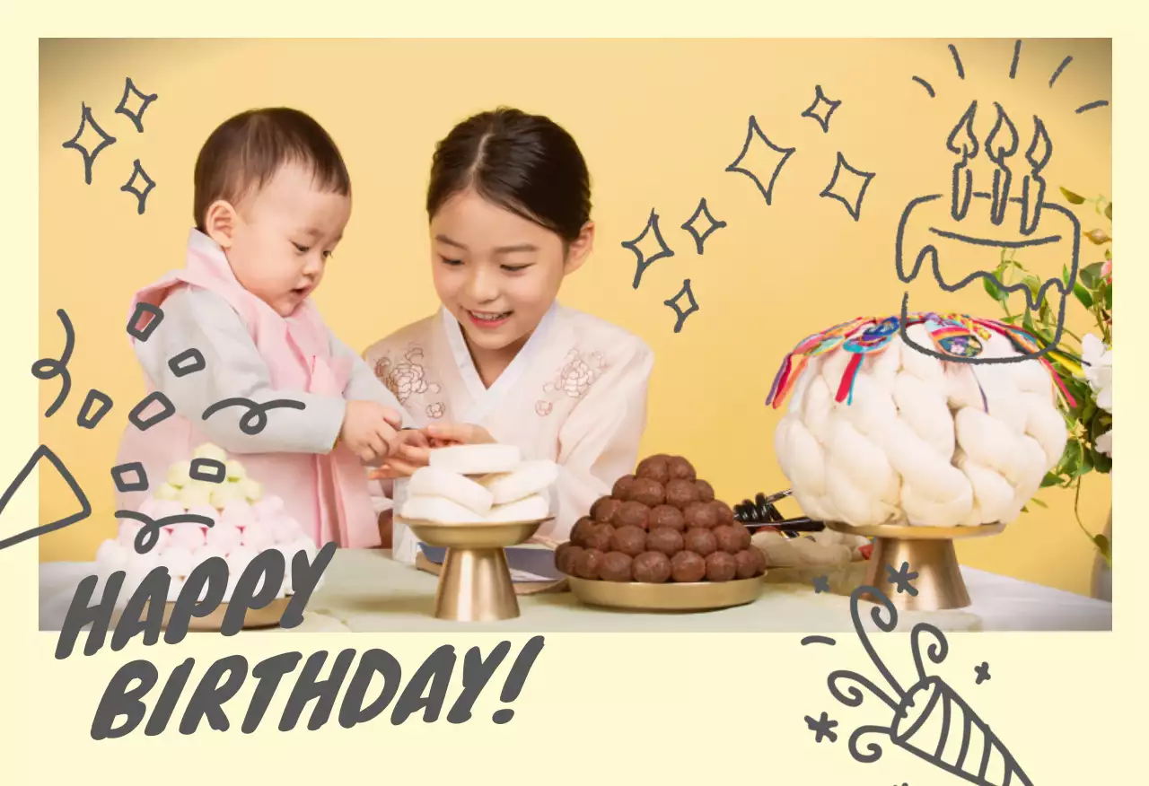 흰색 아기자기한 가족 포토프레임