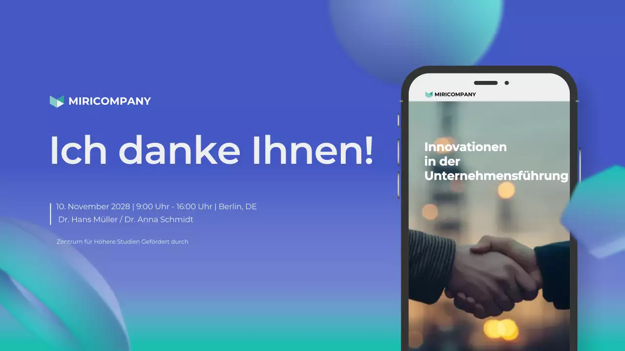 blaue moderne Geschäftsanzeige