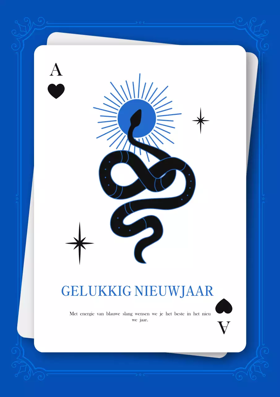 Blauwe eenvoudige nieuwjaarswensen