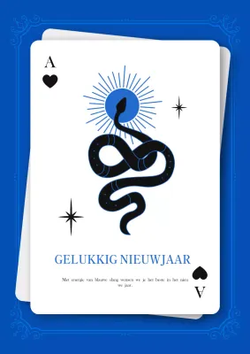 Blauwe eenvoudige nieuwjaarswensen