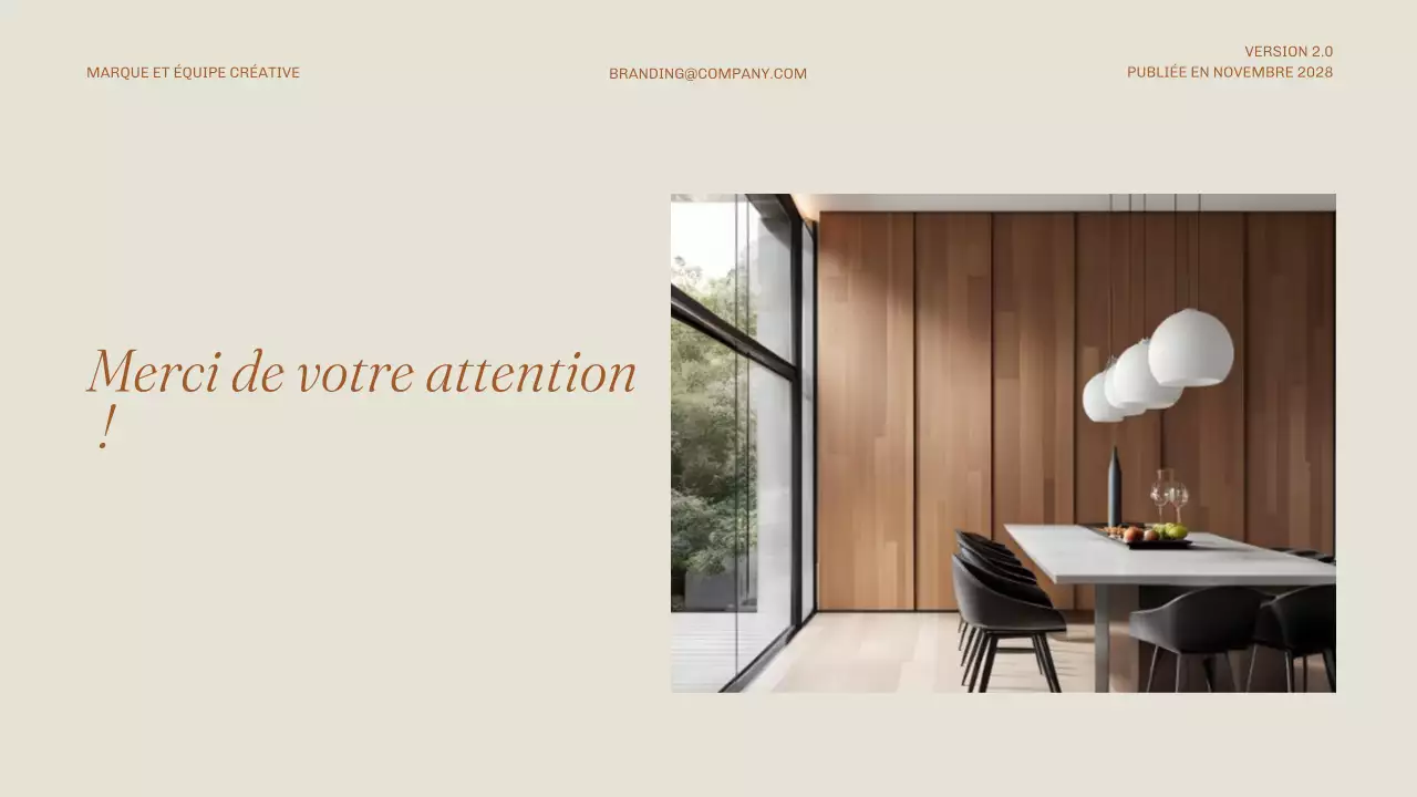 ligne directrice de la marque minimaliste beige