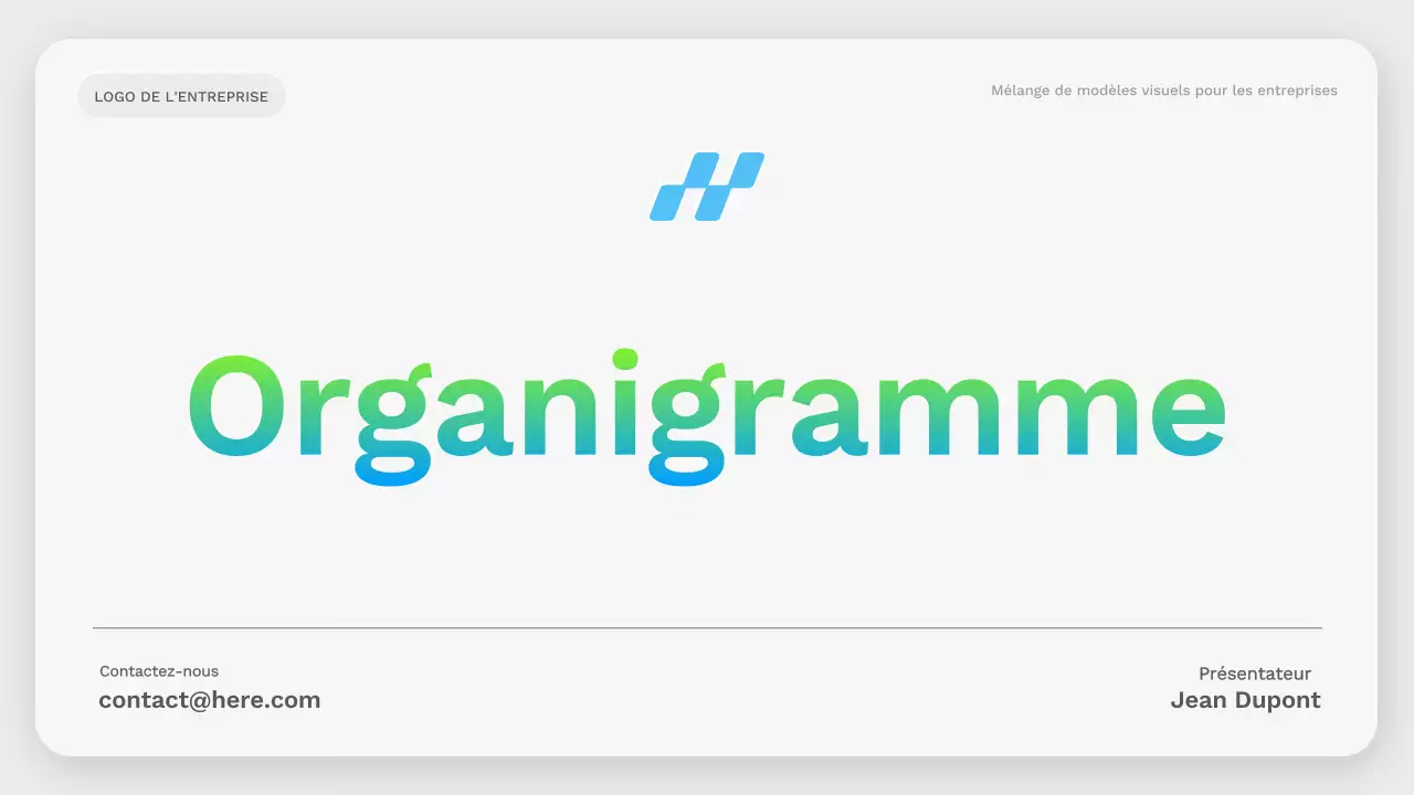 collection verte et moderne d'organigrammes