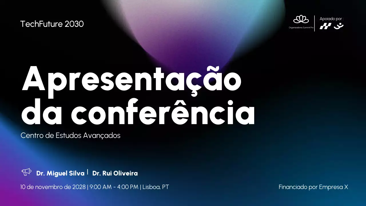 Anúncio da Conferência Blue Modern