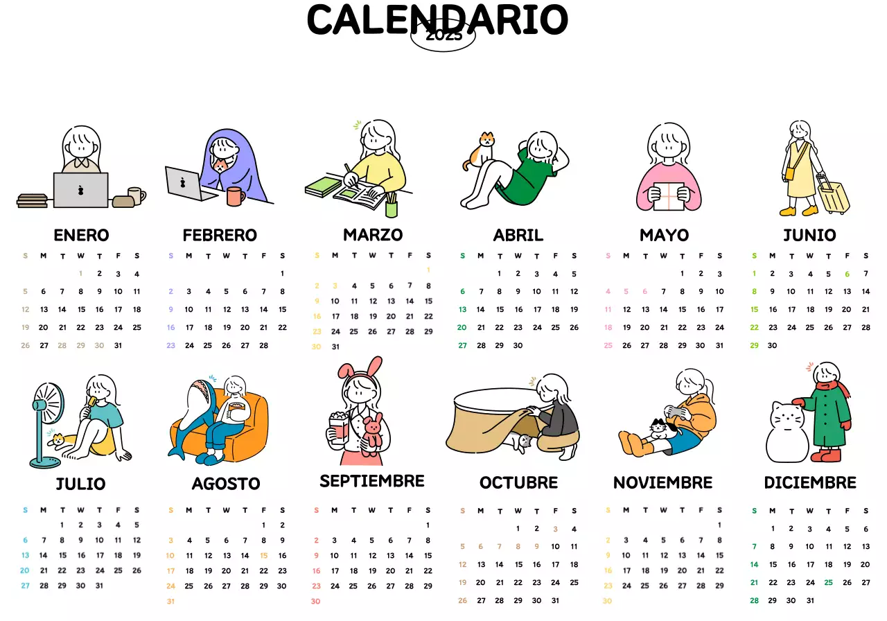 Un bonito calendario