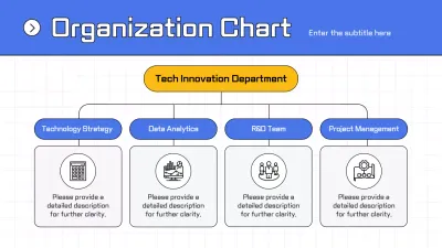 Blue Modern Organization Chart Document Infographic
